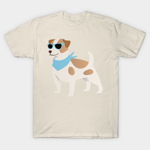 Beach Ready Jack Russell Terrier - The Cool Terrier T-Shirt by WaltTheAdobeGuy